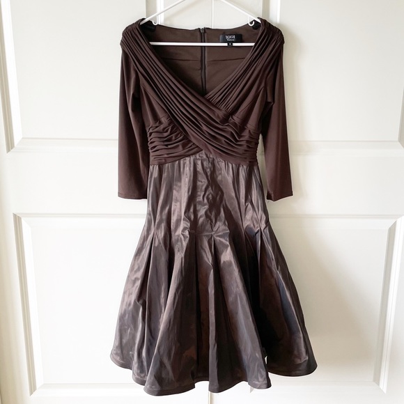 tadashi brown dress Tadashi Shoji BSJ24459L